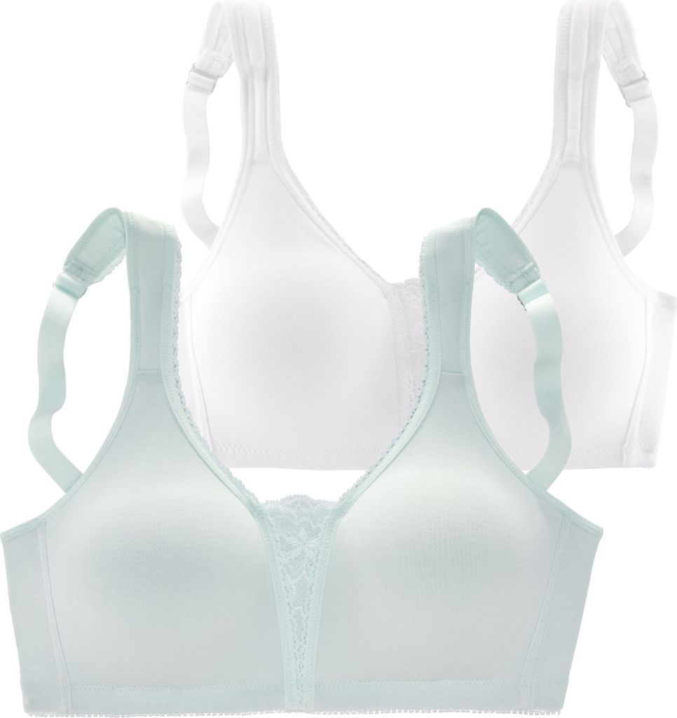 PETITE FLEUR Soft-BH hellblau+weiß Größe 110 Cup D