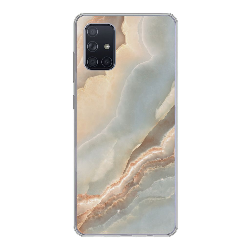MuchoWow Handyhülle Schutzhülle Hülle für Samsung Galaxy A51 5G Luxus - Mineralien - Natursteine Silikon Softcase Handy Hülle - Abbildung