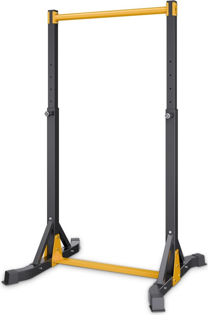 Klimmzugstange & Dip-Station - Freistehender Kraftturm - Belastbarkeit 150 kg - H-Rahmen - Stahlrohr - Höhenverstellung 8-fach - Training für Arm...
