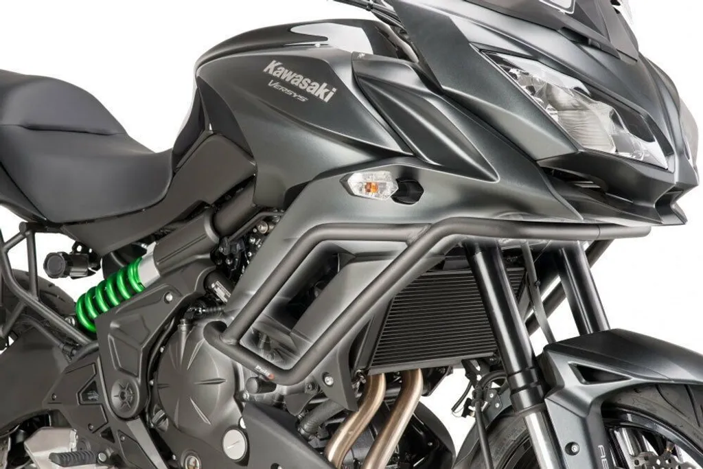 Protection de Chute PUIG 7773N Noir Robuste pour Kawasaki Versys 650