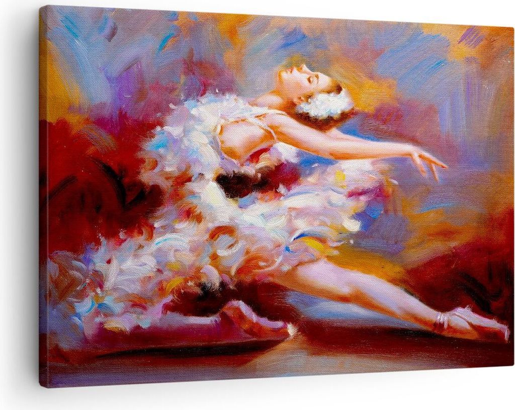 Bild auf Leinwand - Leinwandbild - Balletttänzer tanzen - 70x50cm - Wand Bild - Wanddeko - Leinwanddruck - Bilder - Kunstdruck - Wanddekoration - ...