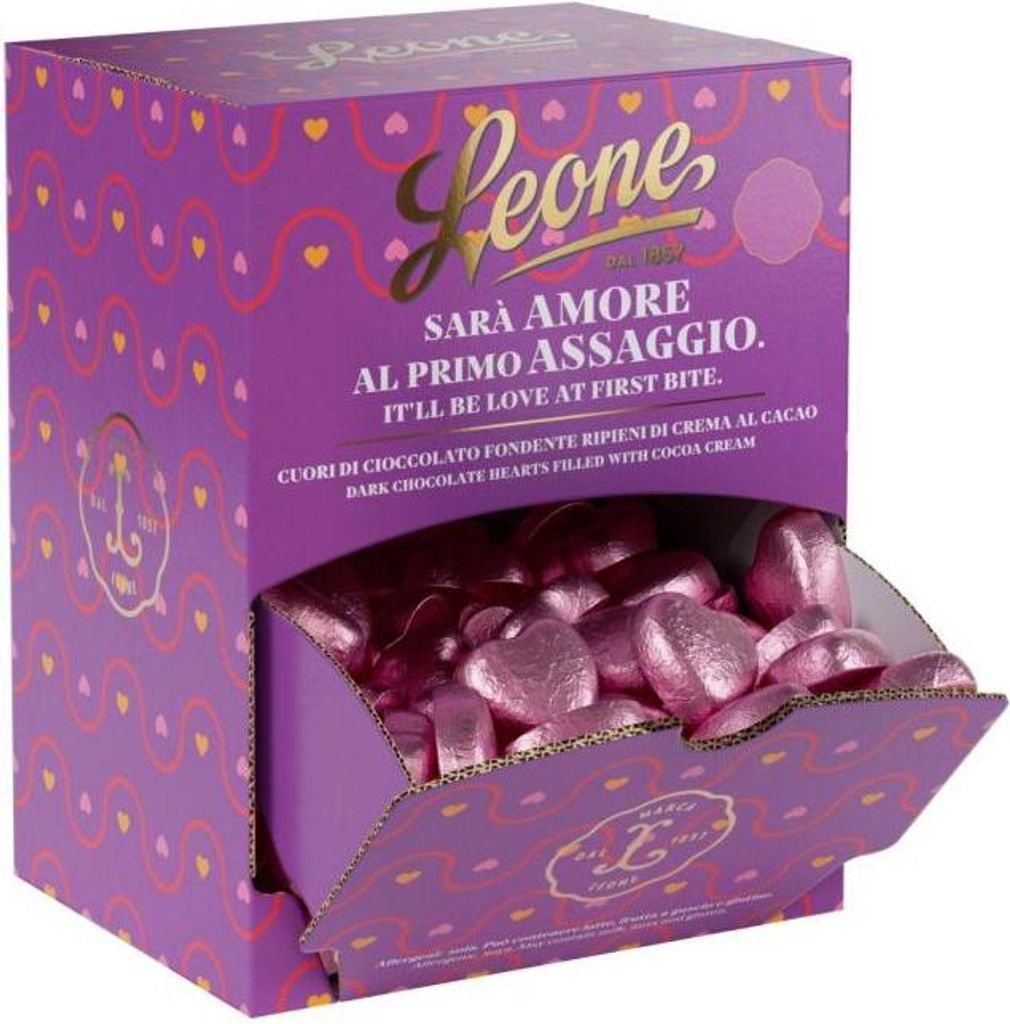 Leone Chocolate Hearts Dark 1kg