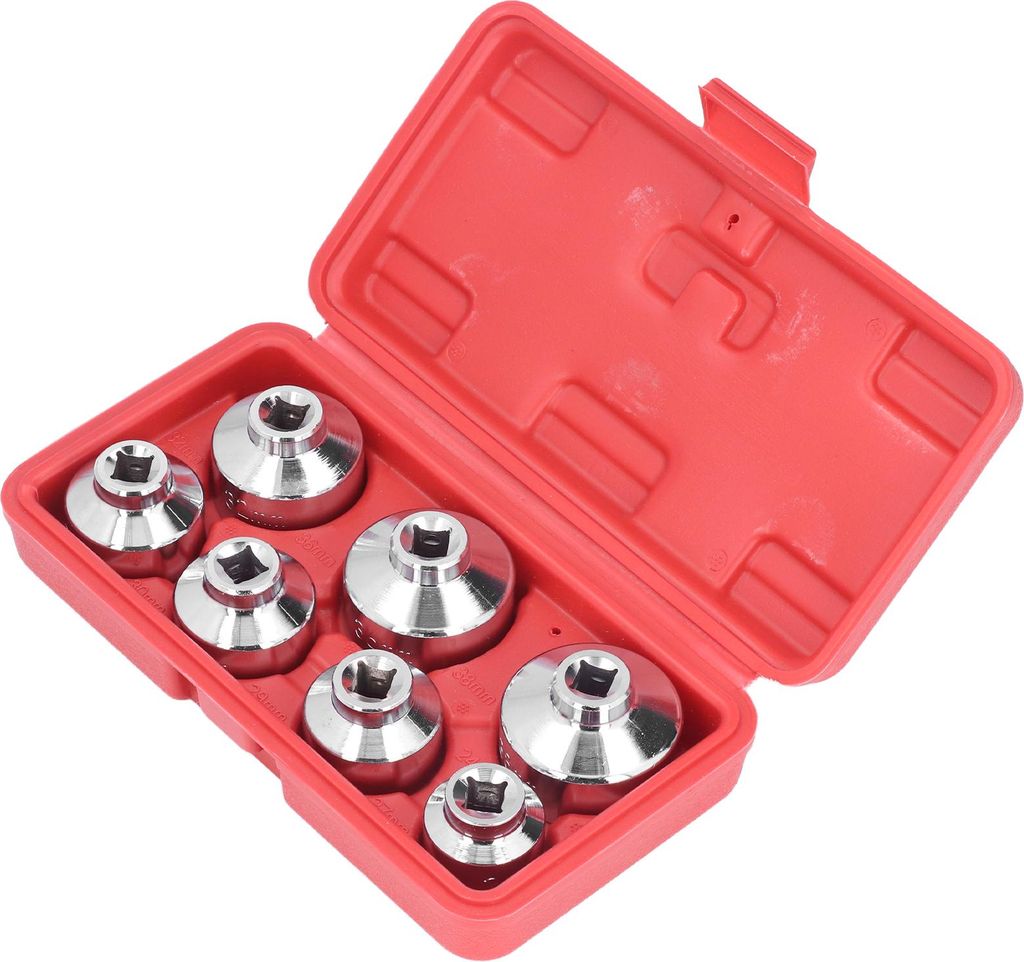 7 Stück Ölfilterkappen-Schlüsselsatz 3/8 Zoll Antrieb 24 27 29 30 32 36 38mm Ersatz für Benz