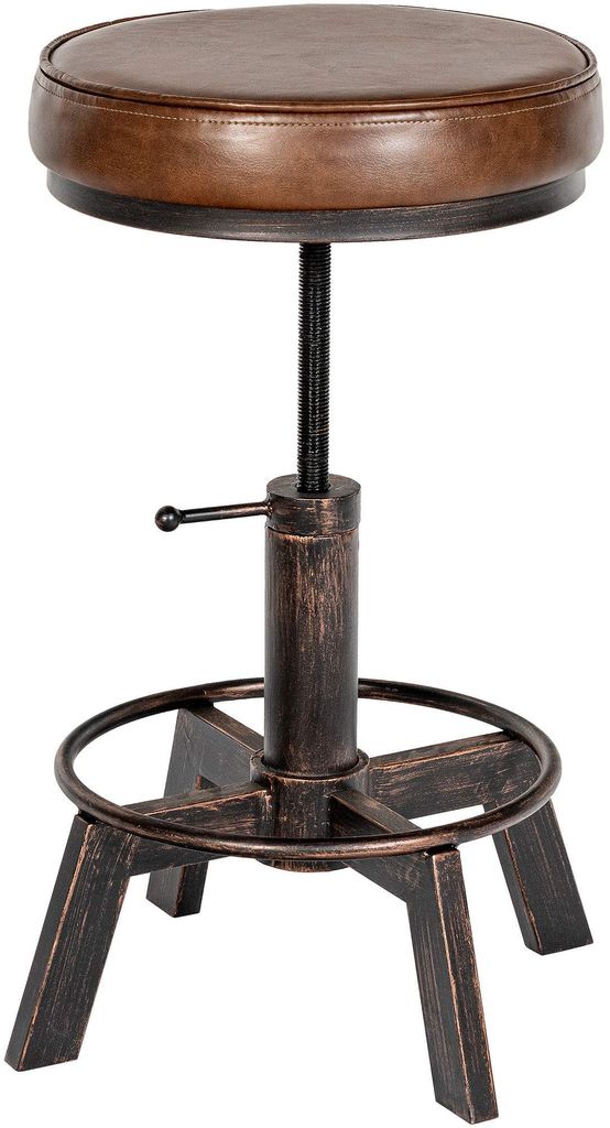CLP Sitzhocker Destin im Industrial Design bronze