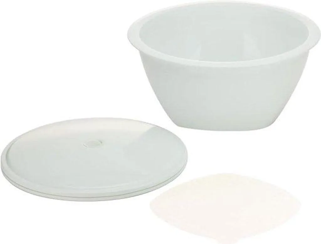 Boîte alimentaire blanche résistante au micro-ondes 1L avec couvercle