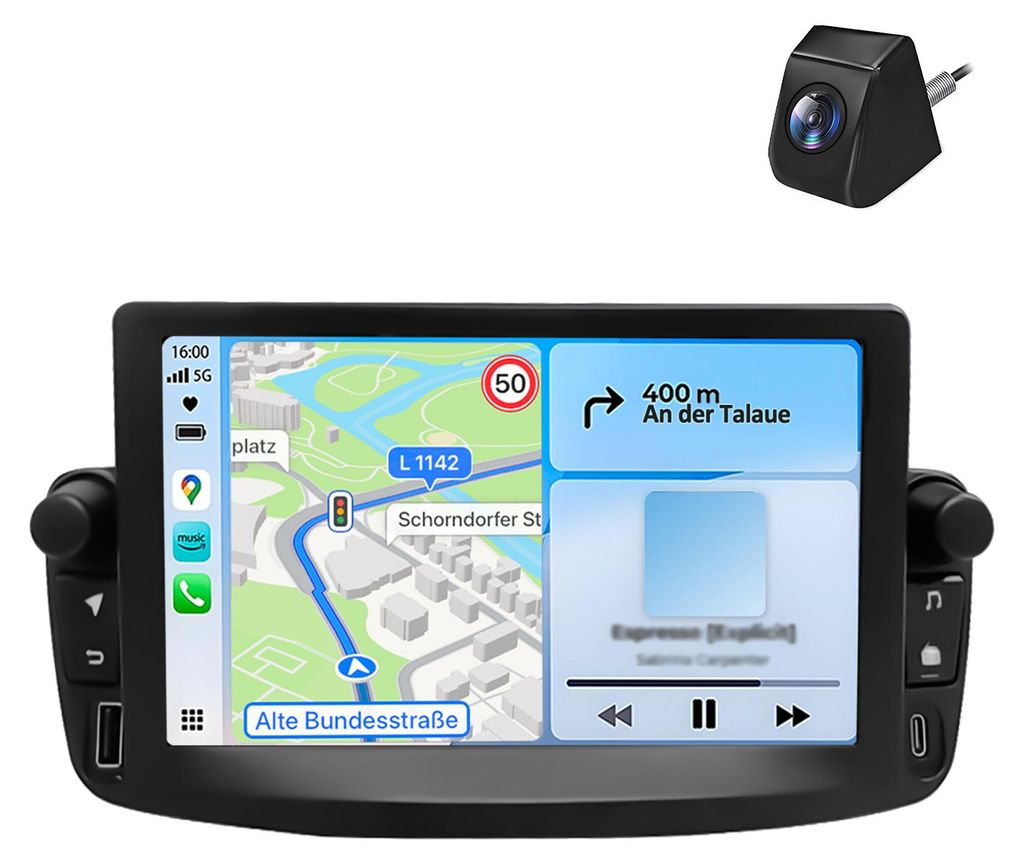Mit Kamera Autoradio Android Für Peugeot 107 Citroen C1 Toyota Aygo 2005-2014 CarPlay Android Auto WiFi GPS Navi RDS DSP DAB+ BT 7 Zoll 64GB
