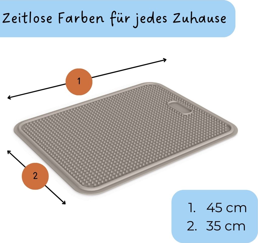 2x Katzenklo Matte Katzenstreu Katzentoilette Vorleger Produktbild 2