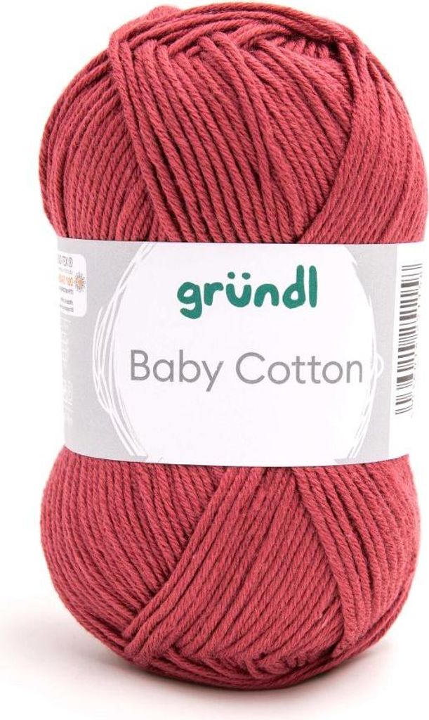 Gründl Wolle Baby Baumwolle 50 g bordeaux