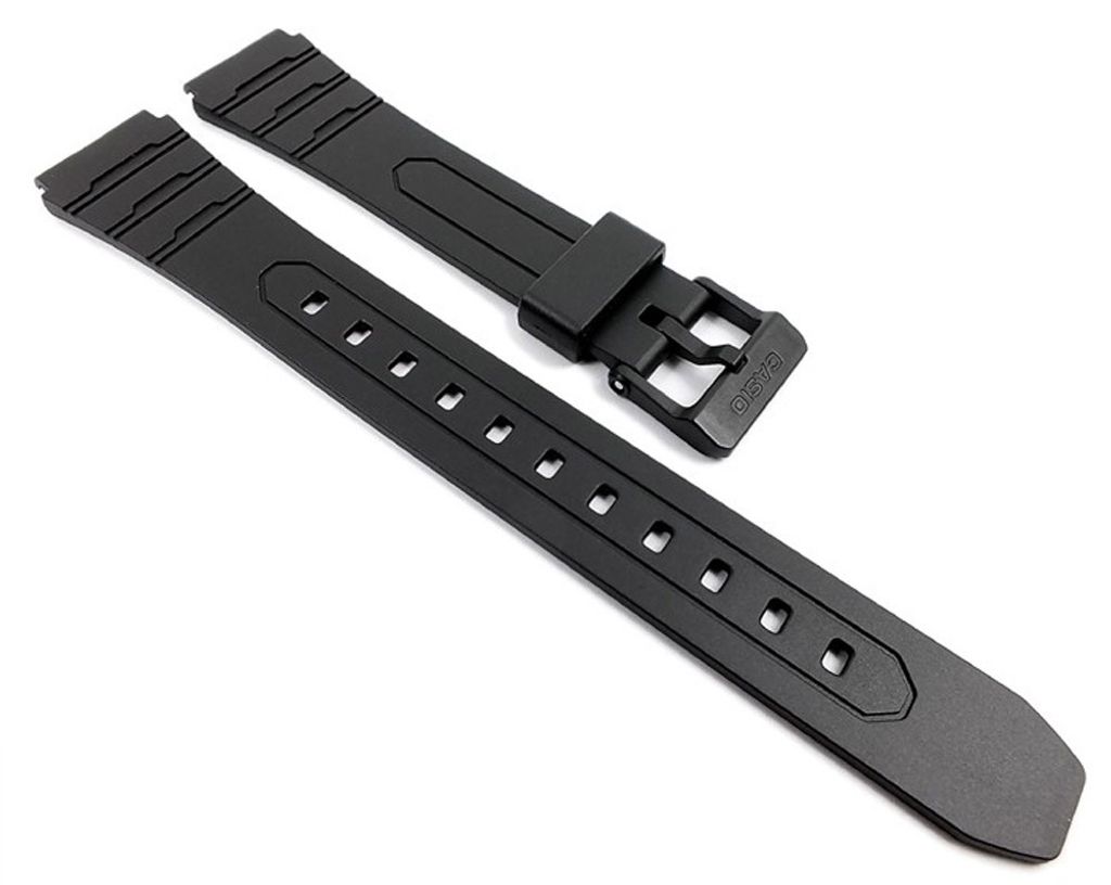 Casio Collection Uhrenarmband 18mm Resin schwarz W-202-1AVEF W-202