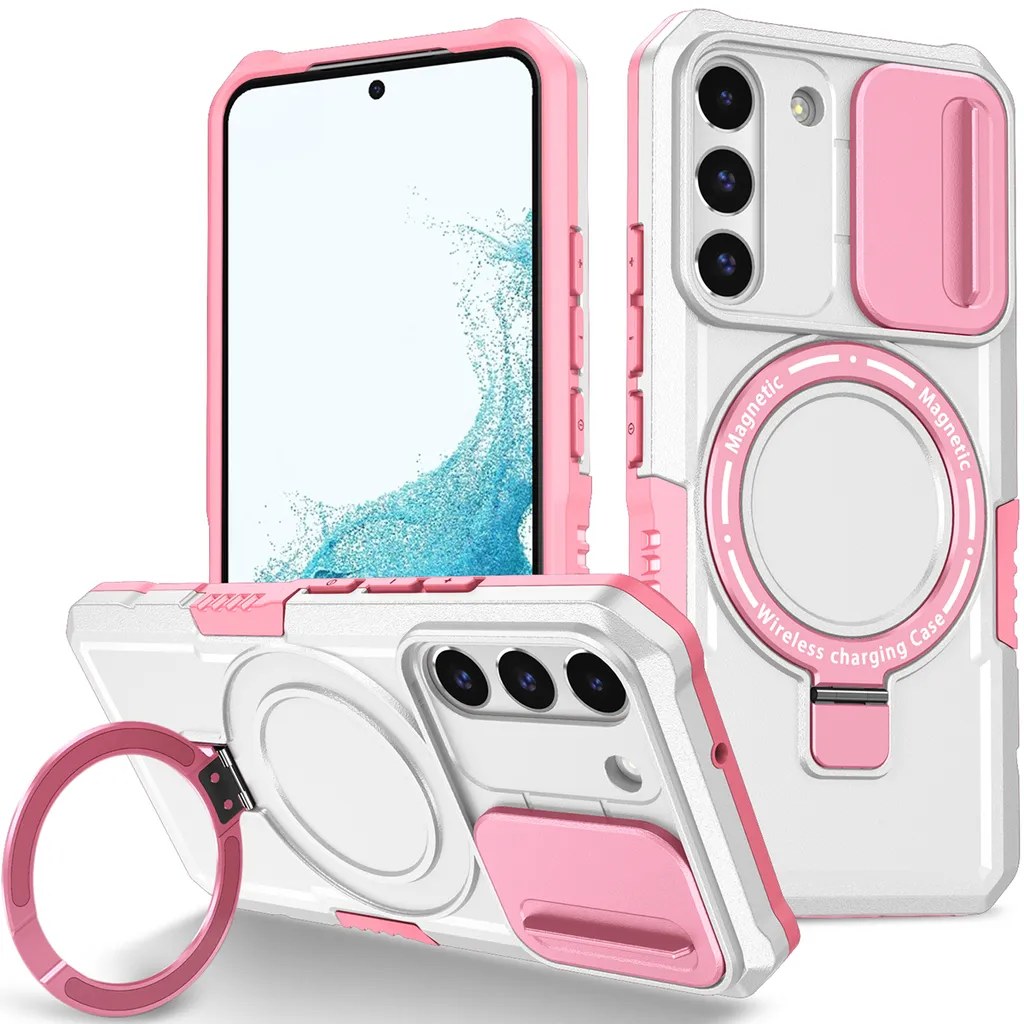 Custodia Samsung S22 5G MagSafe: Trasparente Bianco Rosa Antiurto