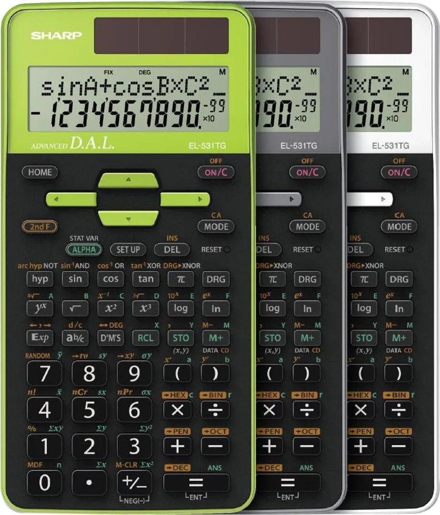 Calculatrice scientifique Sharp EL531TGGY grise à double alimentation - 3