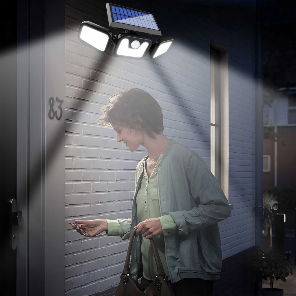 LED Solarleuchte mit Fernbedienung und Bewegungsmelder Produktbild 3