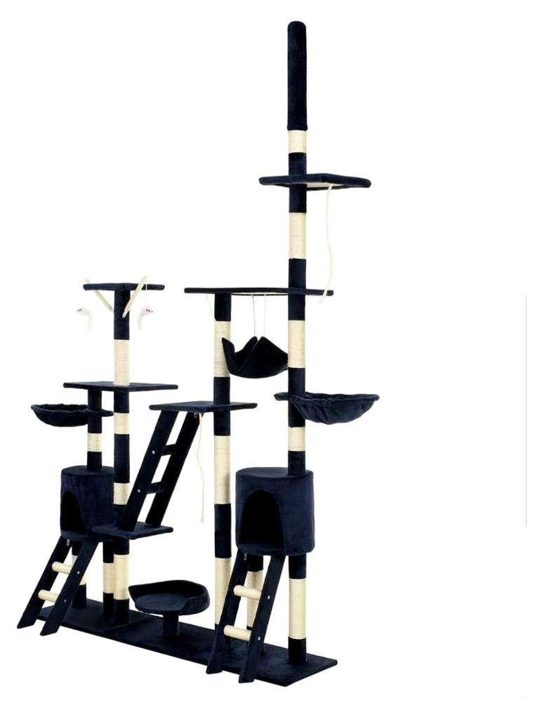 Katzen-Kratzbaum mit Sisal-Kratzsäulen 230-250 cm Blau