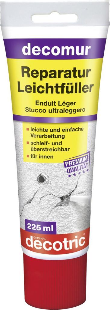 Ultraleichter Reparatur Leichtfüller 225 ml für Löcher, Risse, Innendämmplatten, schleif- & überstreichbar