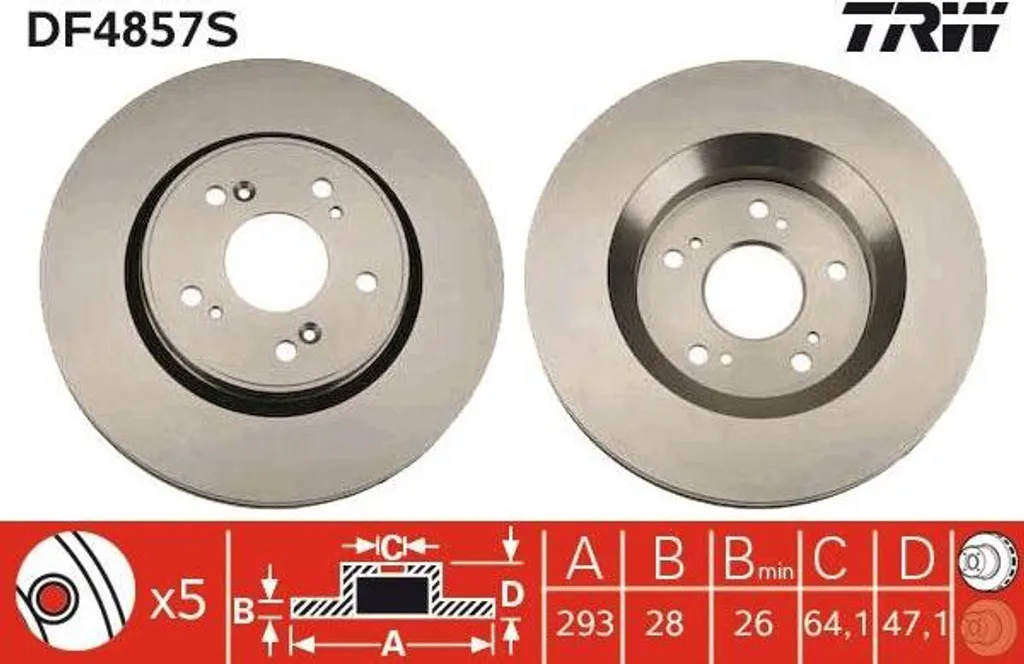 Disque de frein TRW DF4857S : stoppez les vibrations au freinage du CR-V