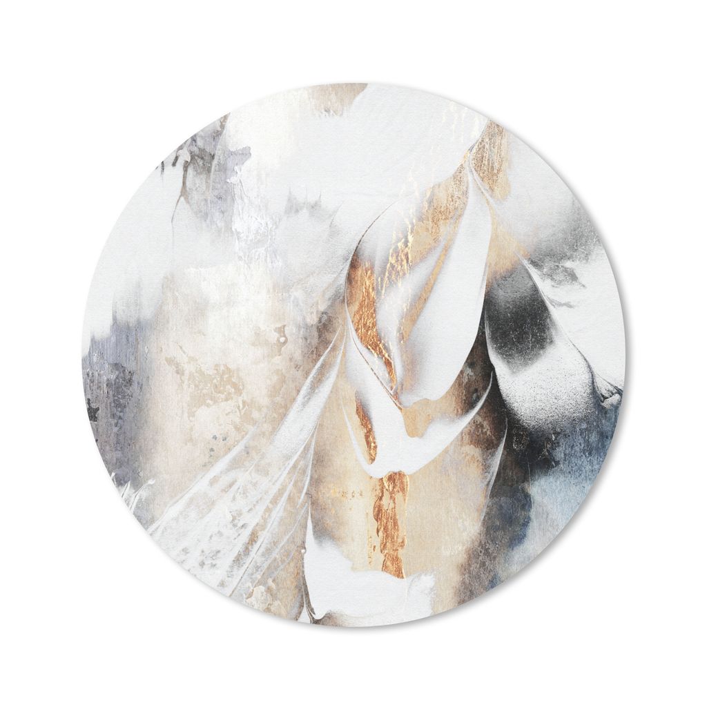 MuchoWow Mauspad Mousepad Abstrakt - Gold - Design - Luxe 40x40 cm - Mousepads - Maus Mat - Pad - Mausunterlage - Schreibtisch Accessoires