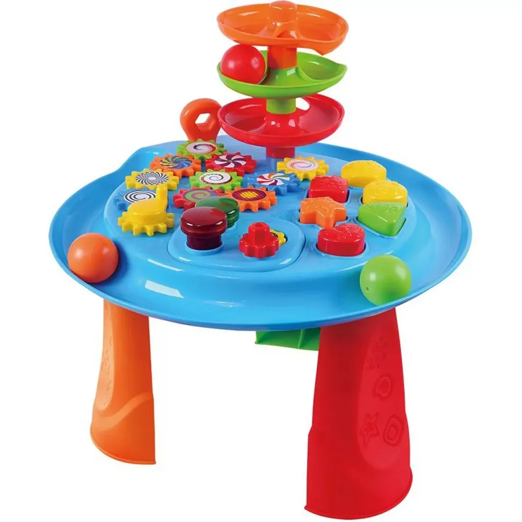 Table de jeux pour bébé avec engrenages mécaniques et formes 45cm