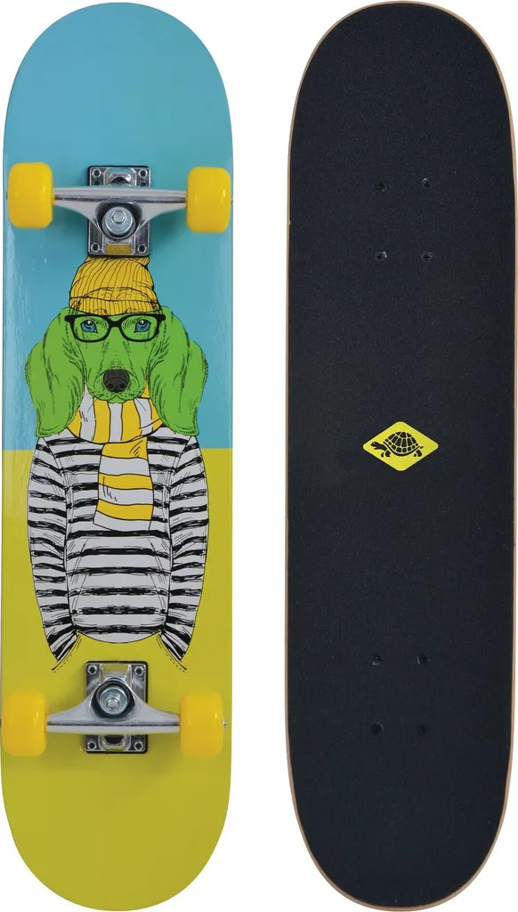 Skateboard complet pour enfant Schildkröt Kicker 31 série Green Dog