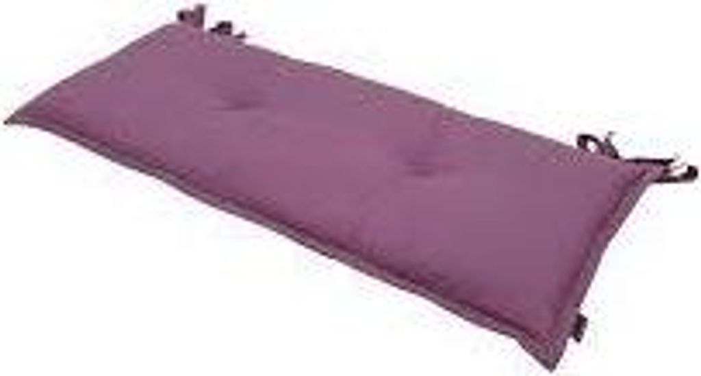 Madison Bankkissen 150 x 48 cm in Lila – Wasserabweisendes Kissen für Gartenbänke, Polyester-Katoff-Mischung
