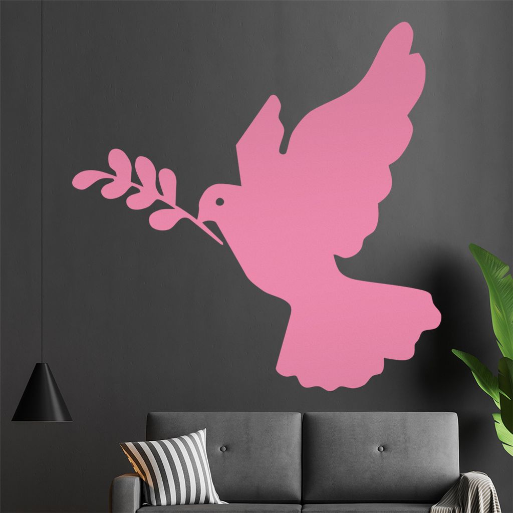 KIWISTAR Friedenstaube - Vogel Weiß Peace Waffenruhe Partnerschaft Wandtattoo in 6 Größen - Wandaufkleber Wall Sticker - Dekoration, Küche, Woh...