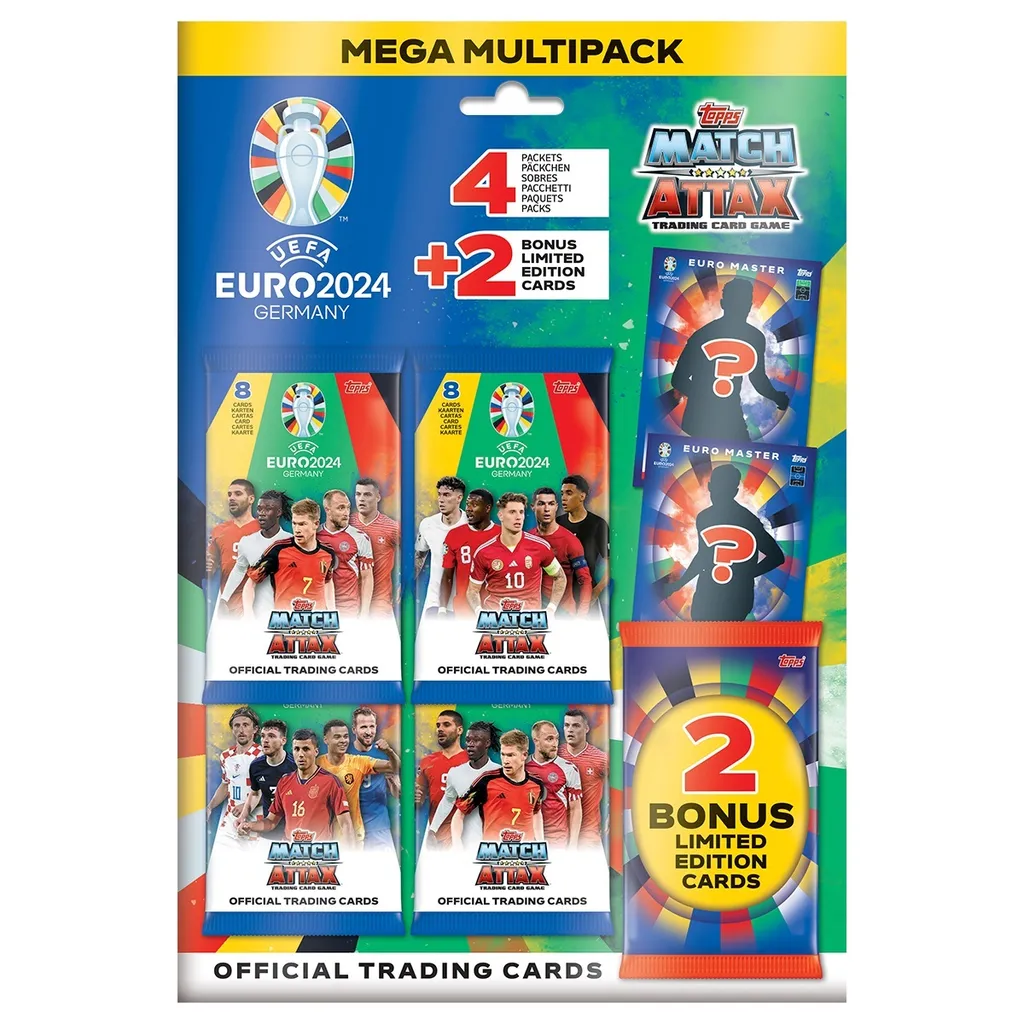 Pack de Cartes Topps Merlin UEFA EURO 2024 avec Inserts et Parallèles