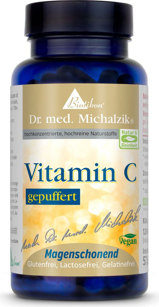 Veganes Vitamin C Dr. med. Michalzik - keine herkömmliche Ascorbinsäure - Magenschonend - ohne Zusatzstoffe - von BIOTIKON