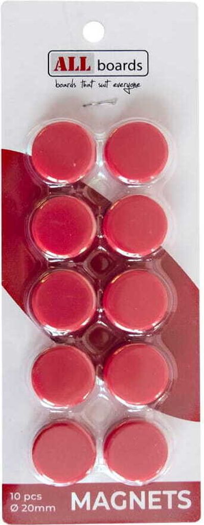 Magnete 20mm 10 Stück Rot