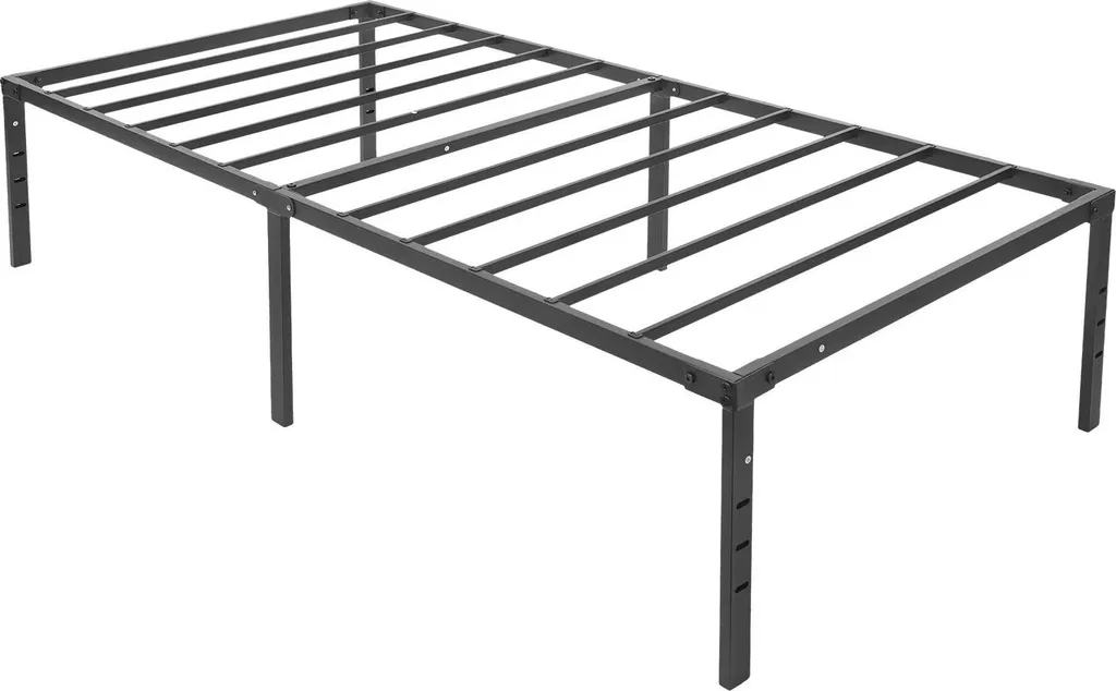 Sommier Plateforme Pliable en Fer pour Matelas Simple 90x190 cm - 299kg