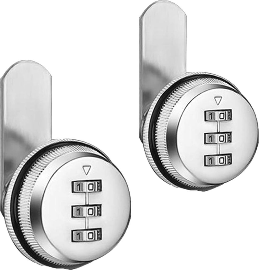 Briefeinwurf Zahlenkombinationsschloss für 3 Ziffern - Schrank- und Möbelverschluss - Passwort- und Schubladenschloss für Briefkästen - 30 mm S...