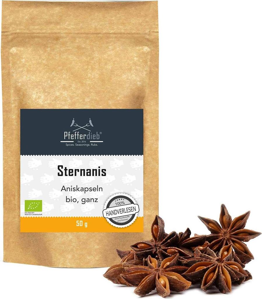 Sternanis, Anis Kapseln ganz BIO, 50g
