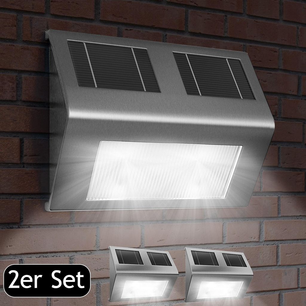 DEUBA® 2x Applique solaire LED applique murale extérieur Image du produit 