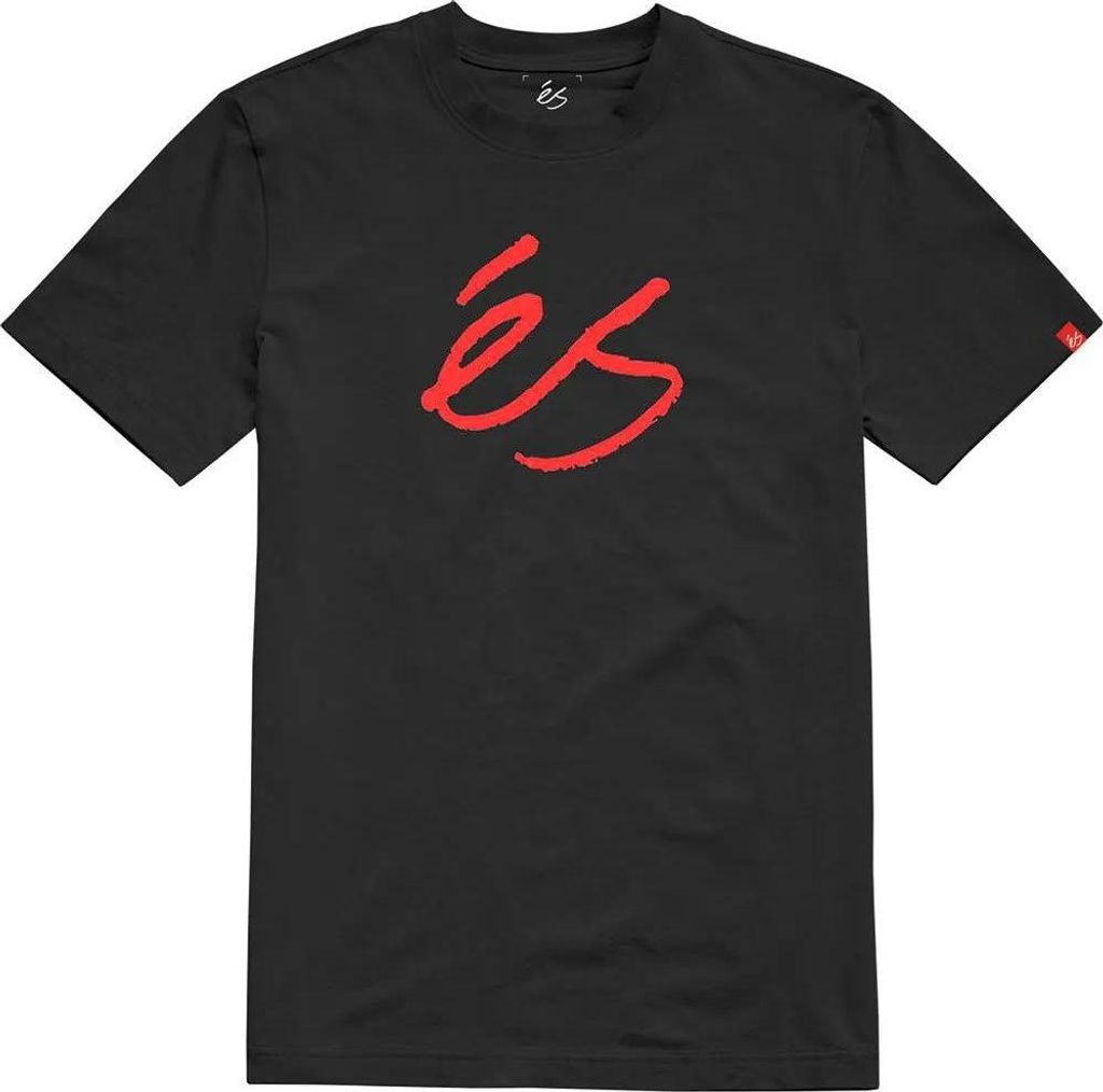 Es Scrip Mid, kortärmig T-shirt, zwart, maat M, voor heren, Productafbeelding 