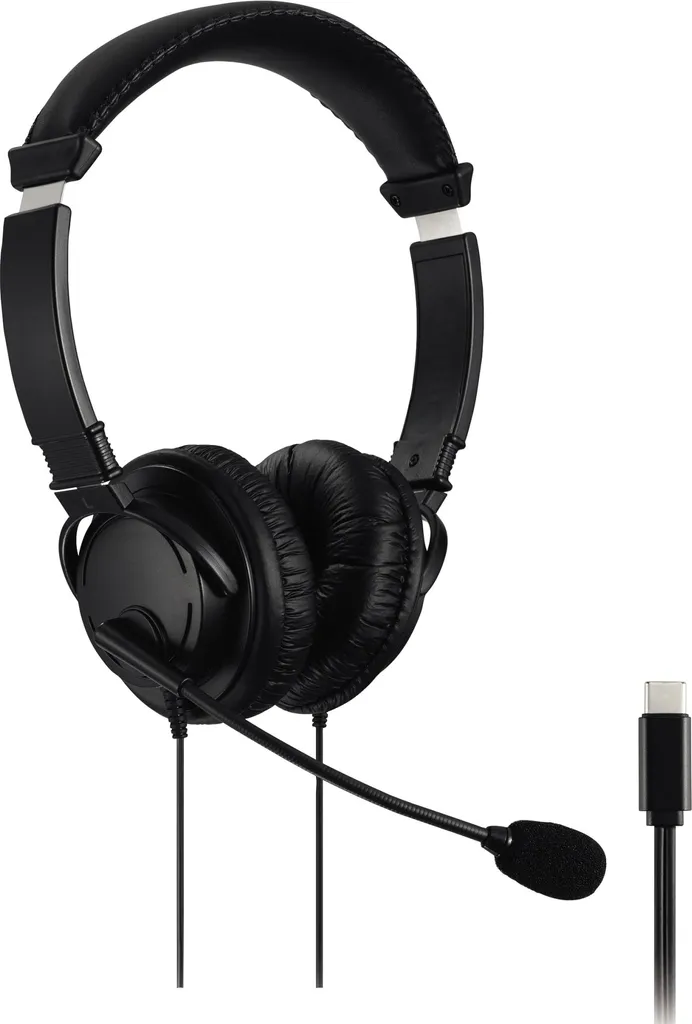 Casque USB-C avec micro pour télétravail et appels vidéo - Hi-Fi Noir