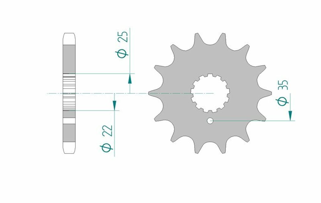 AFAM Stahl Standard Ritzel vorne - 630
