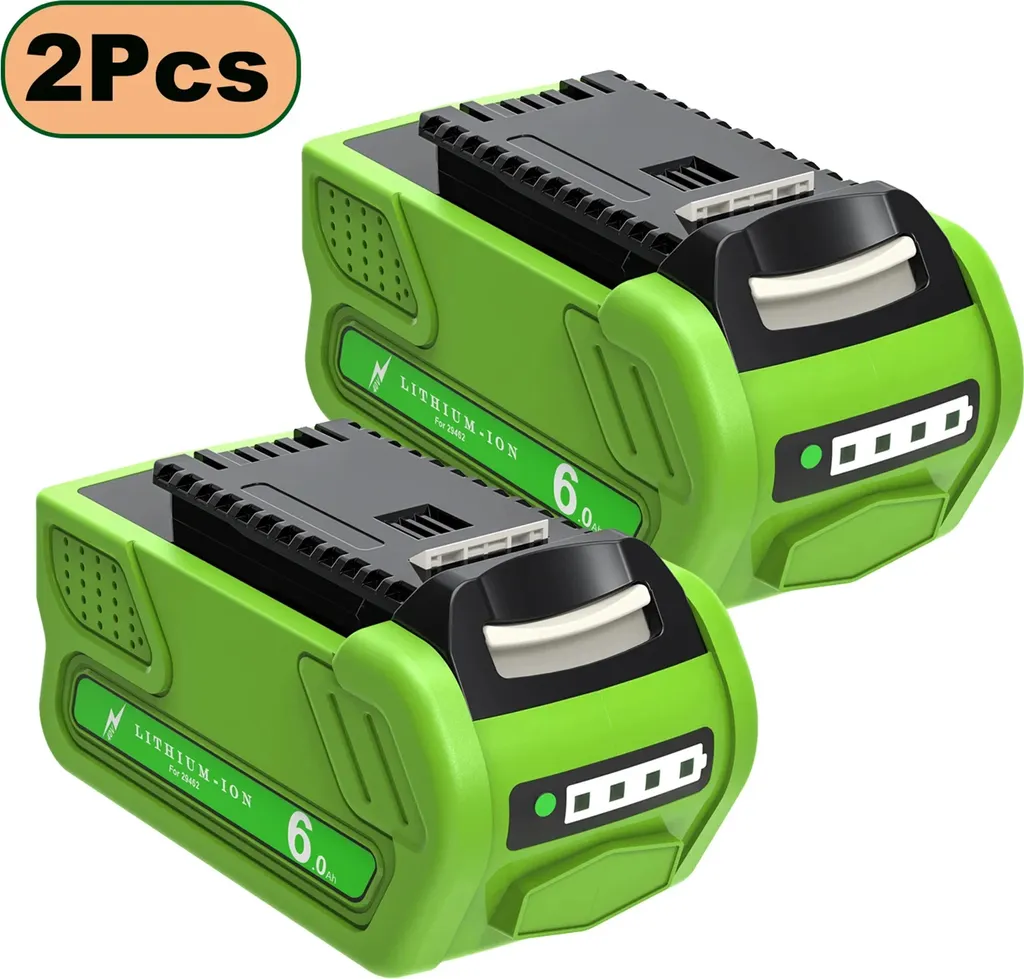 Batterie 6,0 Ah haute capacité Turpow compatible Greenworks - Pack x2 - 2