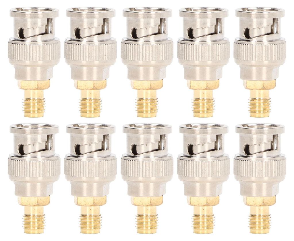 10 Stück RF-Koaxial-Adapterkabelstecker SMA-Buchse zu BNC-Stecker Instrumentenumrüstsatz
