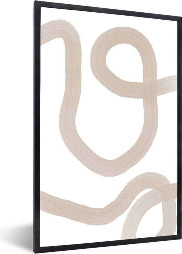 MuchoWow Gerahmtes Poster Abstrakt - Pastell - Design 60x90 cm - Poster mit Schwarzem Bilderrahmen Wandposter Rahmen Foto Bilder - Kunst