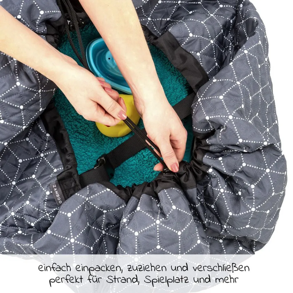 Zamboo Couverture 2en1 : rangez vos jouets en 2 secondes sur ce tapis - 3