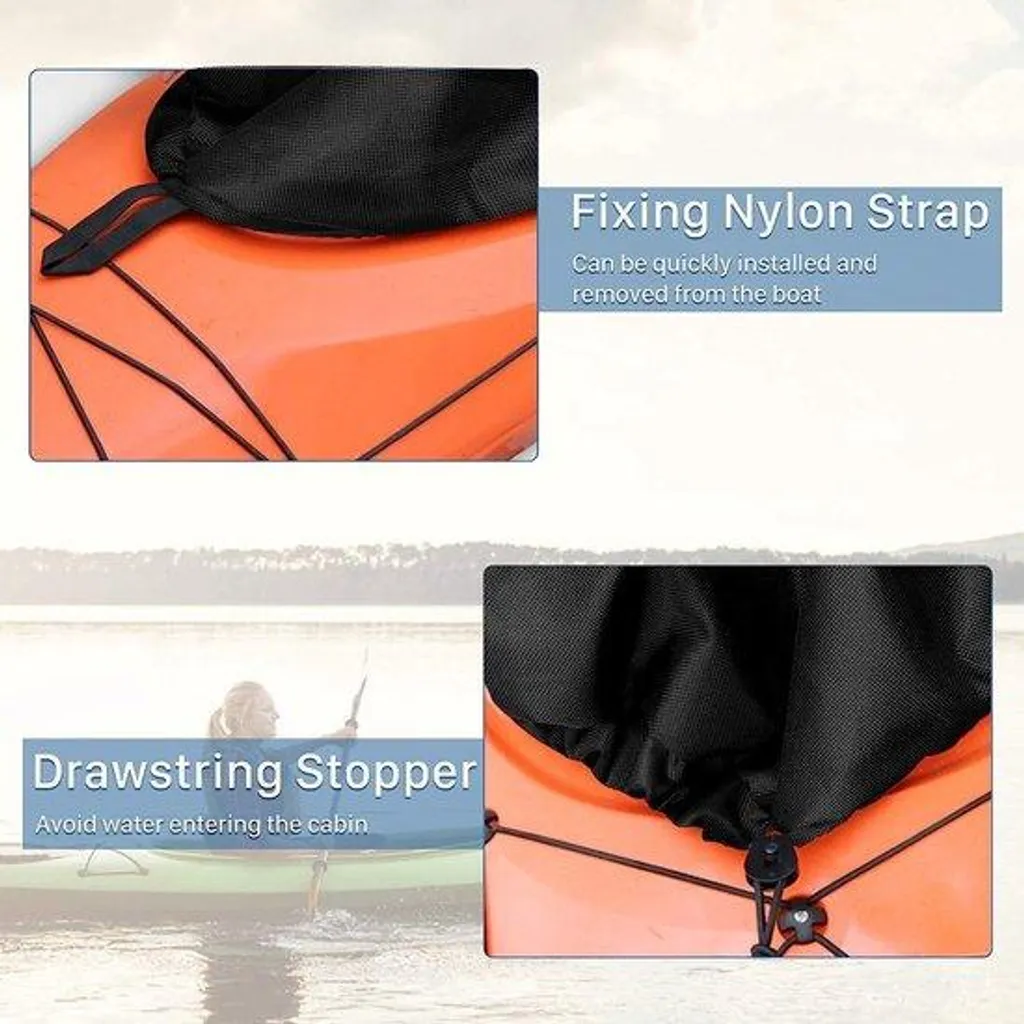 Housse de kayak étanche et réglable avec cordon de serrage élastique