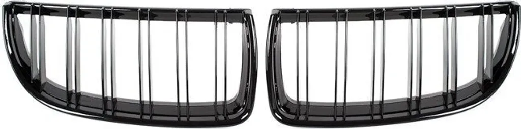 Grilles de Calandre Doubles Lamelles Noir Brillant BMW E90 E91 Limo