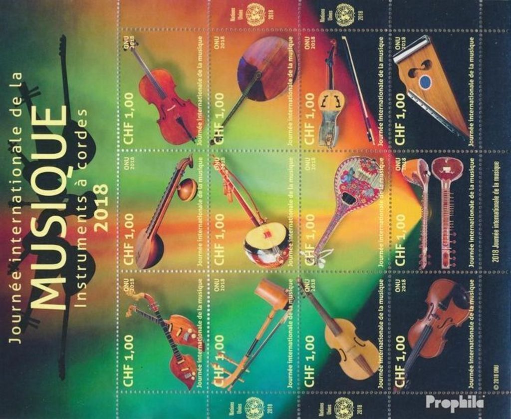 Briefmarken UNO - Genf 2018 Mi 1054-1065 Zd-Bogen Produktbild 
