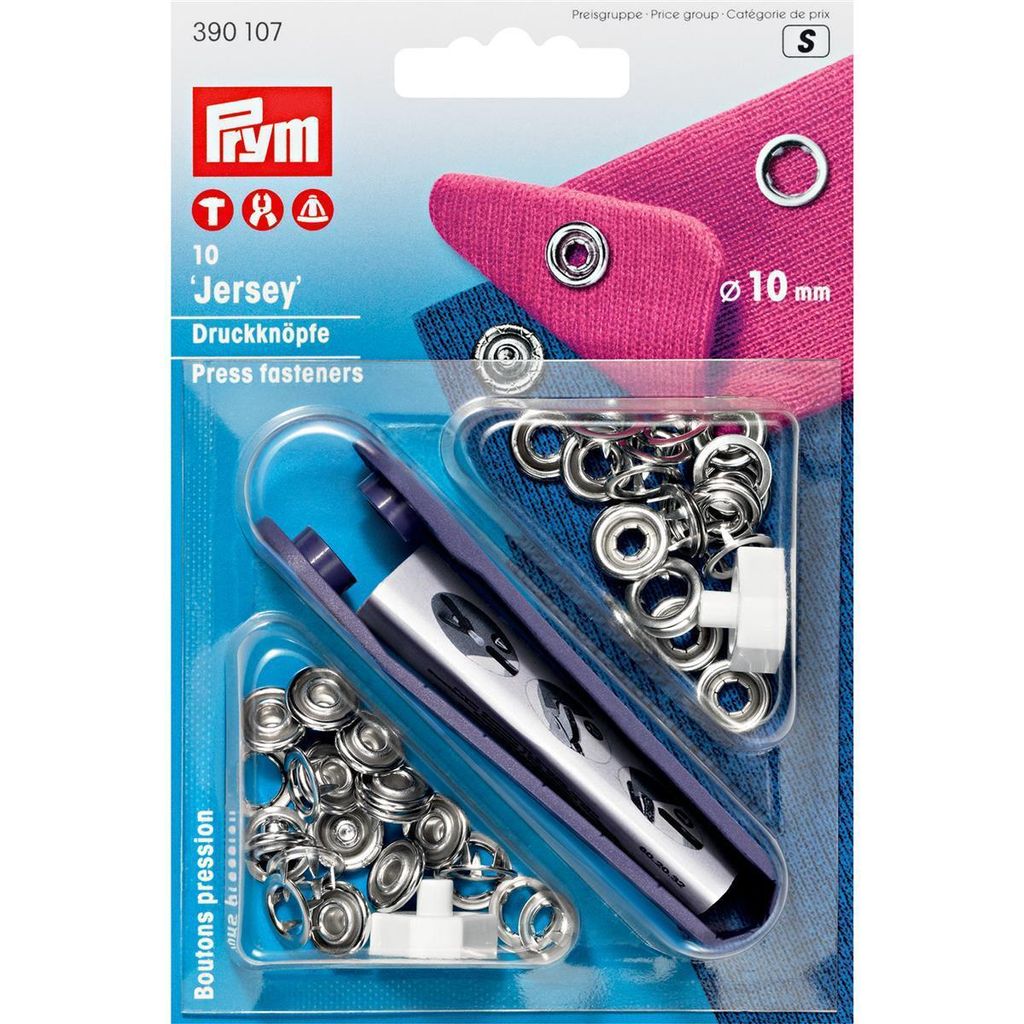 Prym 390107, Druky (patentky), Kov, Stříbrná, 1 cm, 10 Obrázek produktu 