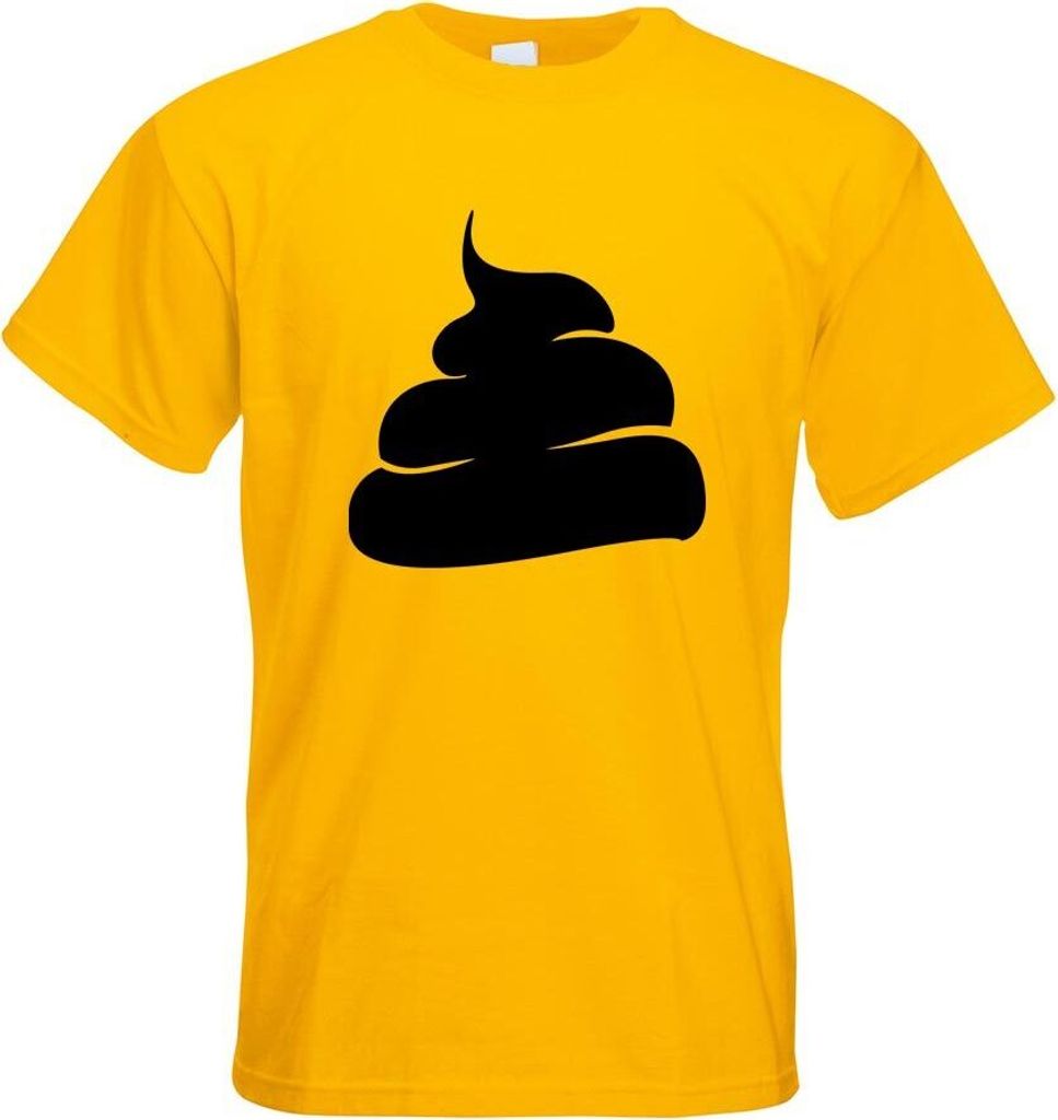 Kiwistar - T-Shirt - gelb - Kackhaufen Shit Fun Motiv Bedruckt Funshirt Design Print - mit Motiv Bedruckt - Funshirt Design - Sport - Freizeit - He...