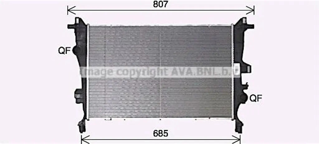 Radiateur de refroidissement eau AVA FT2466 compatible Fiat 500X