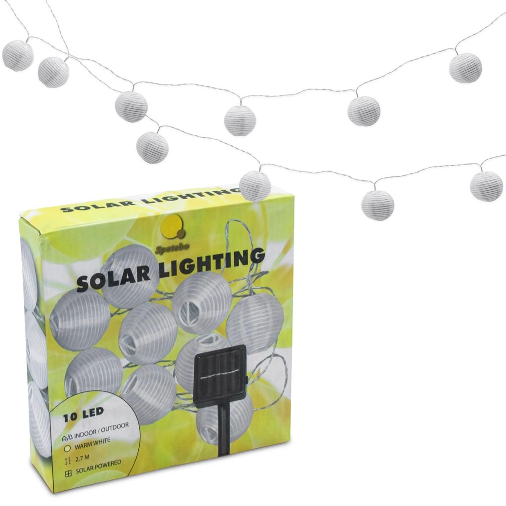 Solar Beleuchtung 10 Lampions - Farbe: WEIß - Solar Produktbild 