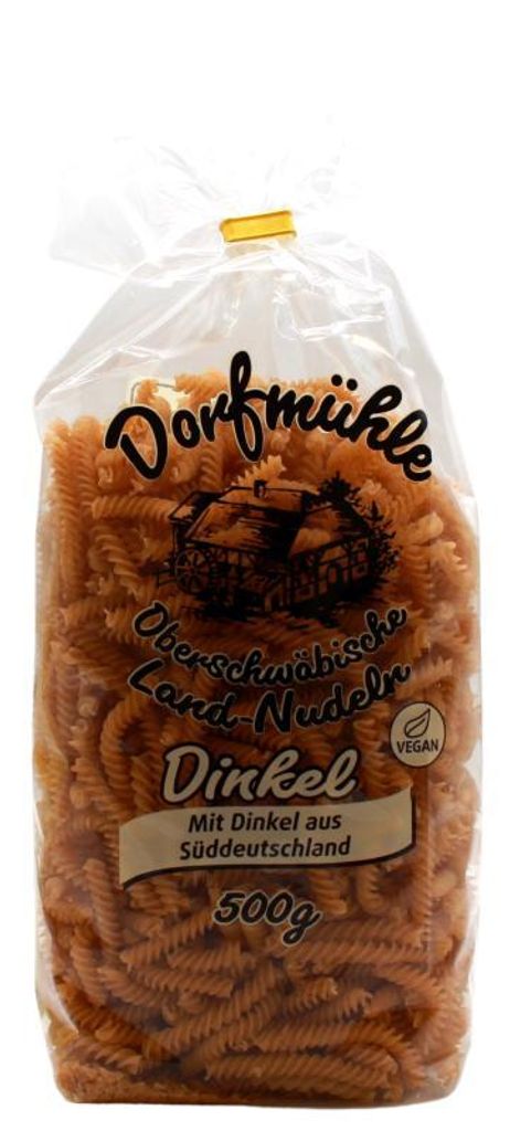 Dorfmühle Oberschwäbische Land-Nudeln Dinkel-Spiralen Produktbild 