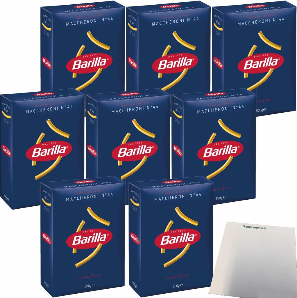 Barilla Pasta Maccheroni 8er Pack (8x500g Packung) + usy Block