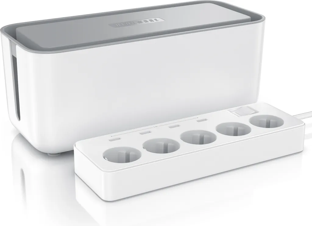 Bloc Multiprise USB avec Boîte de Rangement Câbles et Interrupteur 5M
