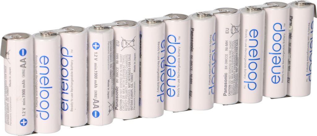 eneloop Akkupack 14,4V/2000mAh F1x12 Reihe mit Lötfahne Eneloop AA