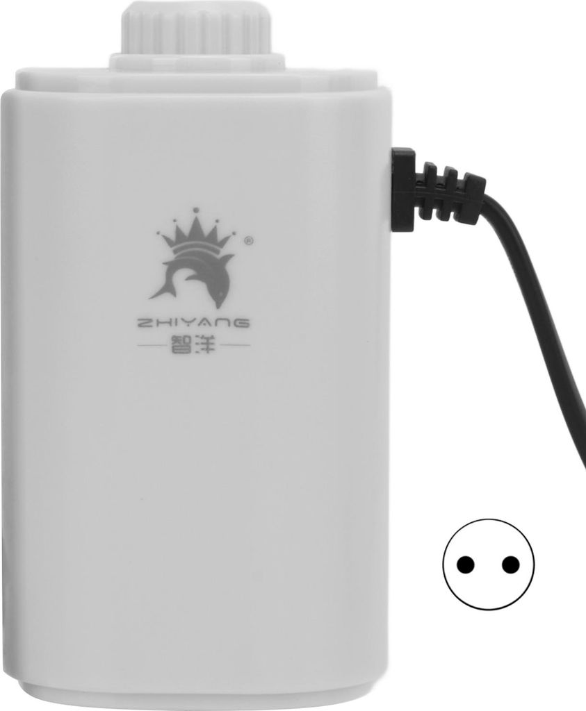 Aquarium-Luftpumpe mit zwei Ausgängen, wiederaufladbar, tragbar, geräuscharm, Sauerstoff für Aquarien, EU-Stecker 220–240 V